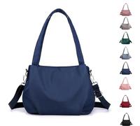 Generico Body Light and Versatile Casual Bag, Nylon Waterproof Shoulder Crossbody Bag, Multiple Pockets, for Women Travels (Dark Blue)