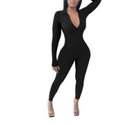 Generico Body Modellante Donna Catsuit Sexy Intimo Con Calze e Slip Scintillanti e Cerniera Catsuit Clubwear Costumi Cosplay