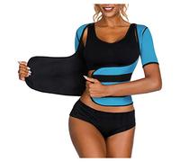 Generico Body Modellante Senza Spalline Mutande Contenitive Waist Sport Fitness Slimming Trainer Corset Donne Shaper Corpo Gilet Workout Shapeware Canotta Contenitiva Donna Costume Donna Blue L