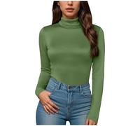 Generico Body Termico Donna Maniche Lunghe Invernale con Colletto Rotondo Pile Calda Camicia Bodysuit Sottogiacca Cotone Elegante Contenitivo Modellante Aderente per Sportiva Yoga Danza Traspirante