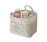 Generico Bohemian Style Quilted Floral Storage Basket - Large Capacity Foldable Fabric Storage Basket | Car Stòrage Baskêt With Reinforced Handles And Side Pockets For Home