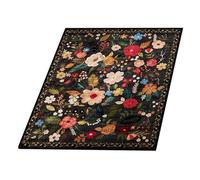 Generico Boho Floor Mat - Crystal Velvet Polyester 230cm, Washable Flower Mat, Soft Decorative | Non Slip Decor, Vintage Velvet Cover For Living Room, Bedroom, Kitchen, Nursery, Hallway
