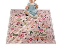 Generico Boho Floor Mat - Crystal Velvet Polyester 230cm, Washable Flower Mat, Soft Decorative | Non Slip Decor, Vintage Velvet Cover For Living Room, Bedroom, Kitchen, Nursery, Hallway