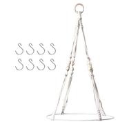 Generico Boho Plant Dryer Rack - Cotton Rope 30cm Double Layer Hanging Flower Drying Rack, Macrame Herb Drying Net | Woven Plant Hanger, Air Plaant Dryiing Organizer For Home Garden Decor Use