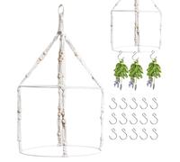 Generico Boho Plant Dryer Rack - Cotton Rope 30cm Double Layer Hanging Flower Drying Rack, Macrame Herb Drying Net | Woven Plant Hanger, Air Plaant Dryiing Organizer For Home Garden Decor Use