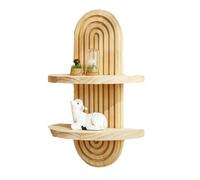 Generico Boho Shelves for Wall | Boho Floating Shelves for Wall,Decorative Display Stand Bookshelf Candle Holder for Desk Bookcases Vanity Laundry Apartment Corner Entryway