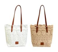 Generico Boho Tote Bag Fascia in Pizzo con Grande Chiusura Magnetica