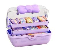 Generico Boîte Organisateur Accessoires Cheveux - Coffret de Rangement Compartimenté | Boîtes Transparent Multi-Usages pour Barrettes Élastiques Pinces | Organisateurs Cheveuux - Maison Voyage Salon