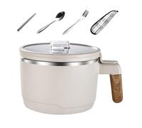 Generico Bol À Instantanées Avec Couvercle,Grand Bol À Cuiseur À Pâtes - Bols À Pour -ondes, Récipient À Pâtes En Acier Inoxydable | Pour, Gumbo, Salade