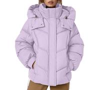 Generico Bomber Invernale Donna Lungo, Giacca da Donna Invernale Piumino,Cappotto Invernale Caldo con Cappuccio alla Moda E Design Colorato per Il Freddo All'Aperto