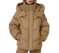 Generico Bomber Invernale Donna Lungo, Giacca da Donna Invernale Piumino,Cappotto Invernale Caldo con Cappuccio alla Moda E Design Colorato per Il Freddo All'Aperto