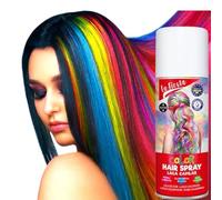 Generico bombolette Spray da 125 ml di Colore Arancio temporaneo per Capelli, colora i Tuoi Capelli per Feste Party e Eventi sia per Bambini e Ragazzi lacca Colorata e Glitterata (Bianco)