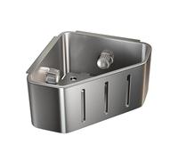 Generico Bonnette d'Évier - Porte-Objets à Ventouse Métallique | Panier Vidange Triangulaire | Organisateur Éponge Brosse Chiffon Savon Maison Salle de Bains Restaurant Support dee Rangement Métal