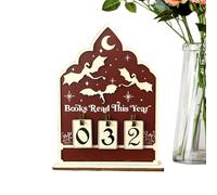 Genérico Book Counter - Reading Goal Display Decor | Book Counter Sign,Suitable For B́ook Lovers And Families | Beautiful Design Helps You Easily Record Every B¢ook You Read.