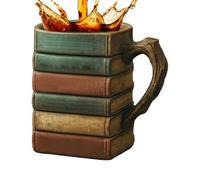 Generico Book Lover Mug, Heat Resistant Tea Cup Set, Novelty Coffee Cup with Smooth, Ceramic Drinkware with 3d Design Effect, Artistic Library Style with Look, Office Beverage for Home Study