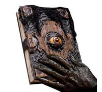 Generico Book of The Damned Halloween Decor - Malte Eye Spell Book Witch Decoration | Libro Nero Fatto A Mano con Occhi Demoni | Spot Spooky Grimoire Gothic per La Decorazione di Feste I