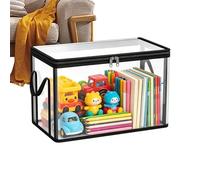 Generico Book Storage Box, Book Organizer Bin, Clear Storage Container