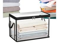 Generico Book Storage Box, Book Organizer Bin, Clear Storage Container