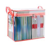 Generico Book Storage Tote - Clear Carrying Bag for Textbooks and Stationery | Lightweight Waterproof Material with Handle, Ideal for Home Storage School Office and Travel Organization