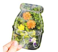 Genérico Bookmarks - Book Marker | Pressed Flower Book Markers For Readers, giftss, Dried Flower Bookmarks Making Kit For Home School Projects, Transparent Arts & Crafts Scrapbook Supplies