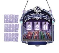 Generico Books Read This Year Counter - Wooden Tabletop Ornament