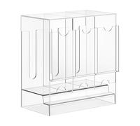 Generico Booster Pack Dispenser - 8.74 Inches Acrylic Storage Box for Collection Display Home Desktop, 3 Slot Organizer with Protective Design, Trading Deck Container for Shelf Storage Accessories