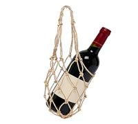 Generico Borsa A Rete Per Bottiglie Di Iuta - Rete In Corda Intrecciata Con Piccoli Fori, Design Leggero | Trasporta Bottiglie Di Barattoli Di Vino Fino A 5 Libbre, Ideali Per L'uso In Viaggio A Casa