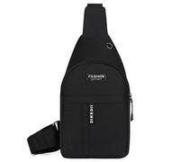 Generico Borsa A Tracolla A - Mini Borsa A Tracolla Per Uomo | Oxford Impermeabile, 12x7x2 Cm, 180 G, Foro Per Le Cuffie, Grande Capacità Compatta, Per Uomo Donna Gita Quotidiana