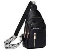 Generico Borsa a tracolla - Borsa a tracolla piccola in pelle PU | impermeabile, casual multitasche per il corpo, marsupioo da donna per viaggiare in studio di shopping all'aperto