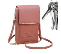 Generico Borsa A Tracolla - Borsa Con Cerniera Touchscreen - Borsellino In Pelle PU Con Cerniera Per Telefono Da Donna Con Portacarte - Rossetto Soldi E Piccoli Oggetti Donna Mamma E Shopping