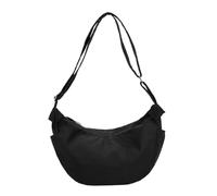 Generico Borsa a tracolla casual in nylon con motivo a gnocchi, leggera, un solo pezzo, adatta for le donne, dal design semplice e di piccole dimensioni(Black)