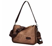 Generico Borsa a tracolla da donna Alla moda nuovo modello Semplice tinta unita retrò Borsa a tracolla versatile casual pratica di grande capacità (Brown, One Size)