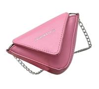 Genérico Borsa a tracolla da donna, in pelle PU, triangolare, piccola borsa a tracolla, per ragazze, fidanzate, sorelle, Rosa, Consulte la descripción