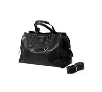 Generico Borsa a tracolla da donna Tote in pelle invecchiata vintage Scomparto for laptop di grande capacità Pendolare quotidiano(Black-S)