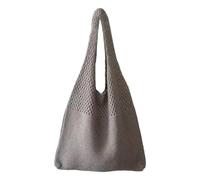 Generico Borsa a tracolla in cotone all'uncinetto | Borsa da donna di lusso di elastica, da spiaggia estiva alla e retrò, regalo chic per madre, figlia, amante o amica