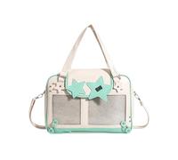 Generico Borsa A Tracolla Kawaii Ita Bag, Borsa Tote Con Finestra Trasparente E Scomparto Per Spille Anime, Borsa A Tracolla Con Decorazione A Stella. (Verde)