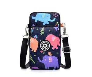 Generico Borsa a tracolla per cellulare, Borsa per telefono a tracolla impermeabile con cerniera, a mano per cellulare con mini carte a portafoglio con borse da donna a spalla di credito per lo sport