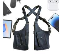 Generico Borsa Ascellare Doppia Per Uomo | Zaino Antifurto Impermeabile Multi Scomparto Con Regolabile - Borsa A Tracolla Per Uomo - Per Viaggio Lavoro Scuola Shopping Chiavi Cuffie Telefoni