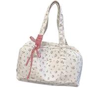 Generico Borsa borsino a prua, borsone floreale,Borsa di fiori in tela impermeabile a grande capacità - Carry On Soft Bagugh Storage per l'ospedale da allenamento da yoga sulla spiaggia