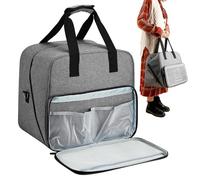 Genérico Borsa da cucito per macchina da cucire, borsa tote con più tasche e tracolla per la spalla, da cucito impermeabile per manuali, Porpora scuro, Consulte la descripción, Vedere la
