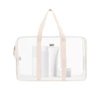 Genérico Borsa da spiaggia con cerniera, impermeabile, grande capacità, con cerniera, borsa da viaggio per bottiglie d'acqua, pesca, palestra, bianco, Consulte la descripción, Vedere la descrizione