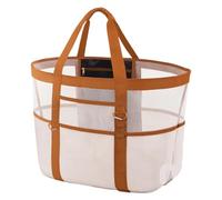 Generico Borsa da spiaggia di grande capacità adatta al viaggio, compatibile for donne/uomini, attività all'aperto for vacanze in piscina(1pcs - off white)