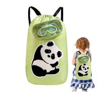 Genérico Borsa da spiaggia per bambini - Borsa Estival con corda per nuoto per bambini, zaino impermeabile grande capacità per viaggi, campeggio, palestra, sport e attività esterne, Verde, Consulte la