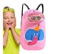 Genérico Borsa da spiaggia per bambini, Toddler Beach Bag, Pool Backpack Swimming Backpack, Waterproof Back Pack, Large Capacity Outdoor Gear Daypack For Equipment Toy Storage, rosa, Consulte la
