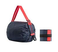 Generico Borsa della spesa ripiegabile e riutilizzabile in nylon lavabile resistente alle strappi multiuso ecologica per lo shopping viaggi il campeggio l uso quotidiano