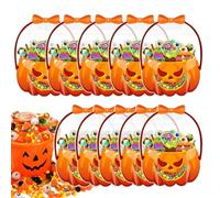 Generico Borsa di - Borse di Trasparenti di Halloween, Borsa da Culla di Halloween, 10 Pezzi di Sacchetti per Feste di Hallowen con Manici | Forniture per Le Vacanze per la Scuola di Classe di Tru