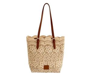 Generico Borsa Estiva a Spalla | Lace Estetico Grande Capacità | Borsa a Spalla Donna Boho Pochette - Per Lavoro Shopping Appuntamenti Festa Spiaggia Estate Weekend Campeggio Compleanno