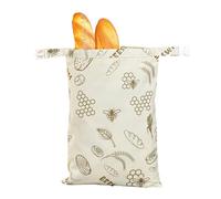 Generico Borsa For Il Pane In Cera D'api, Borse Riutilizzabili Il Pane In Lino E Cotone Con Fodera In Cera D'api Naturale For Picnic Domestico, Viaggi E Uso Quotidiano(D)