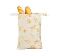 Generico Borsa For Il Pane In Cera D'api, Borse Riutilizzabili Il Pane In Lino E Cotone Con Fodera In Cera D'api Naturale For Picnic Domestico, Viaggi E Uso Quotidiano(F)