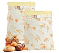 Generico Borsa For Il Pane Riutilizzabile In Cera D'api, Borsa Portatile La Conservazione Degli Alimenti In Cotone, Sigillata E Conservata, Facile Da Pulire For Alimenti Fatti In Casa(E)